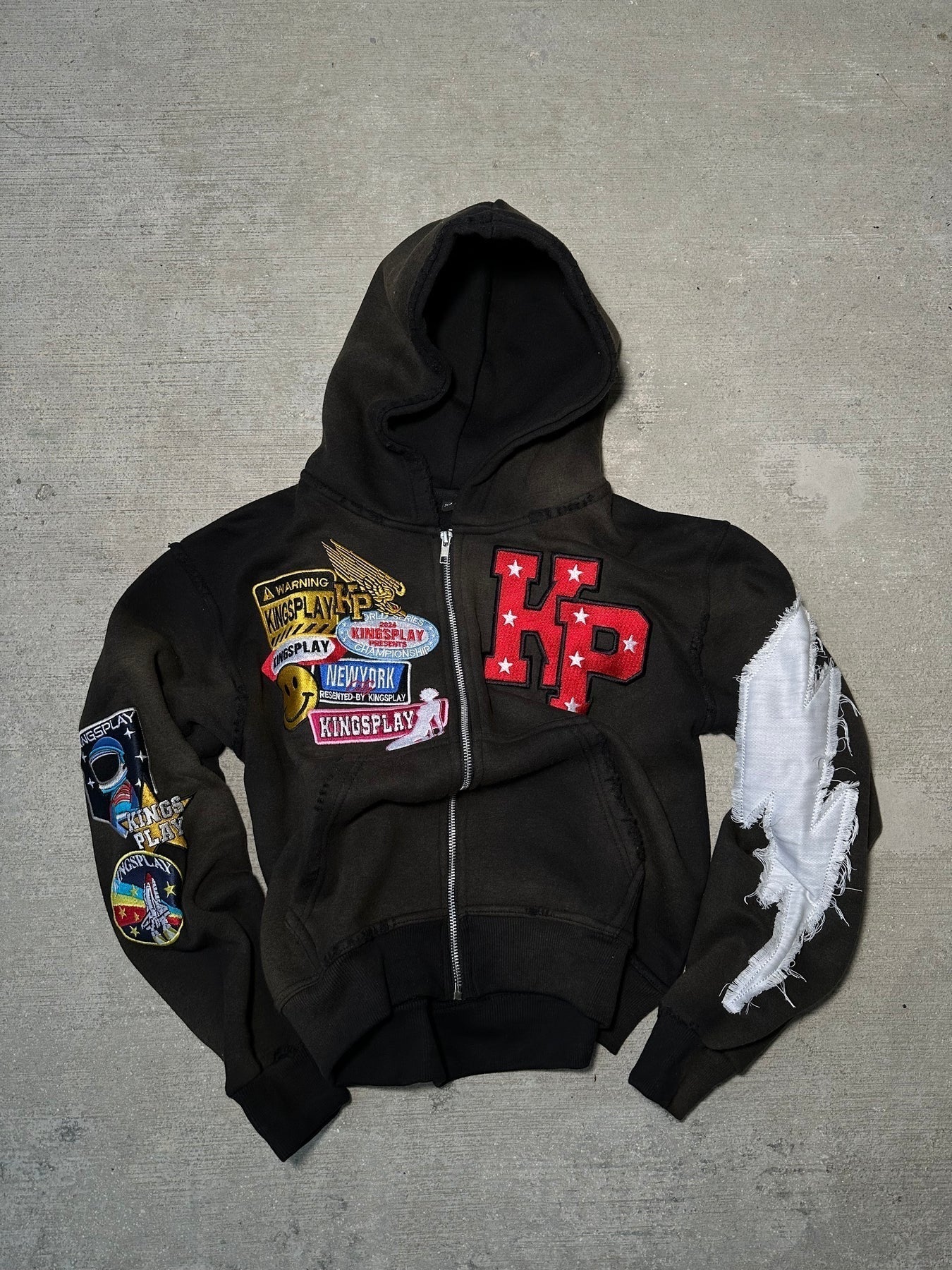 DripCult™ | Kingsplay Patchwork Hoodie